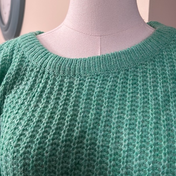 ZARA green acrylic/polyester blend sweater size extra large - Picture 3 of 7